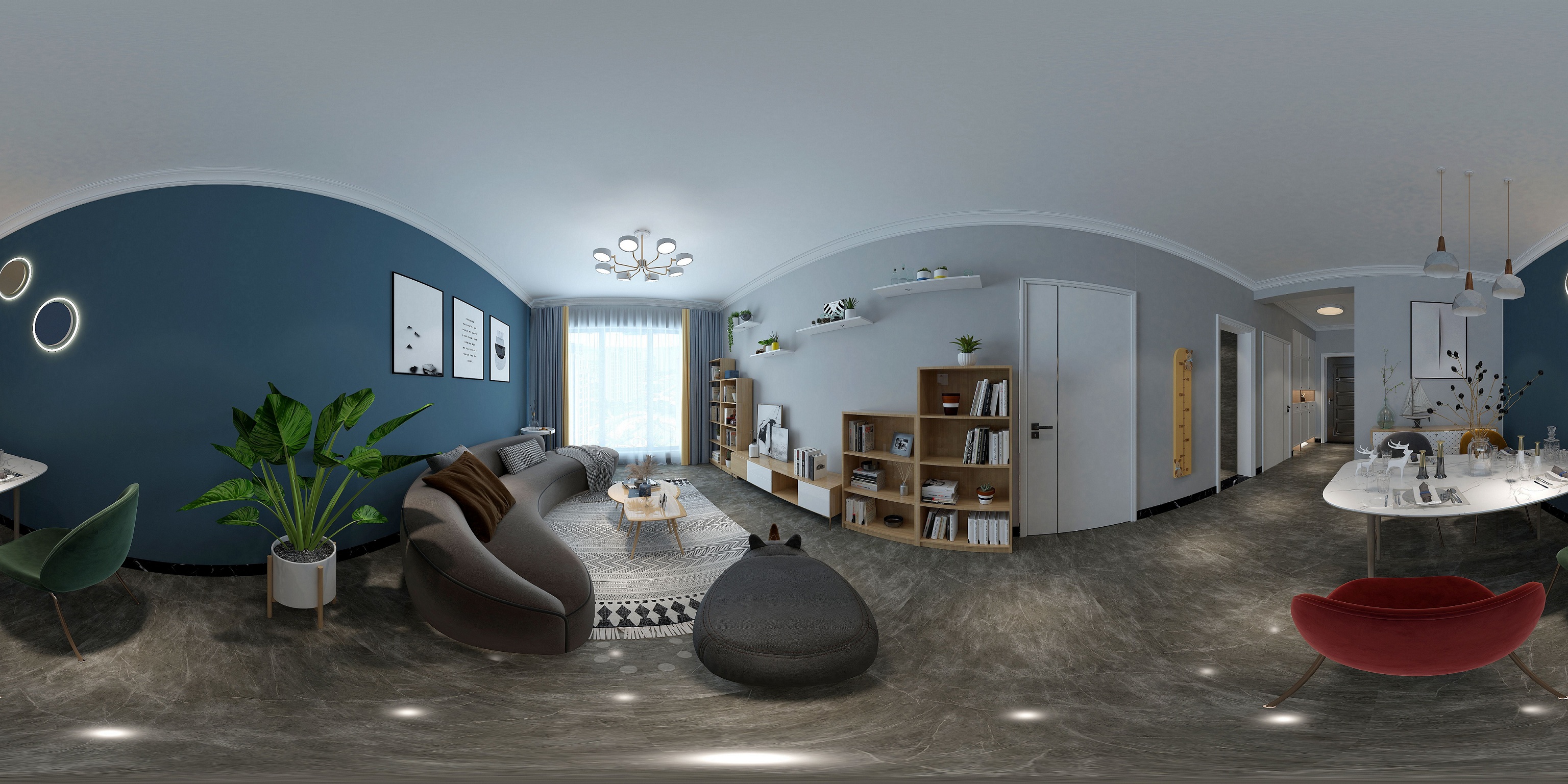 75平万和国际现代风格-极简小宅全景图封面图