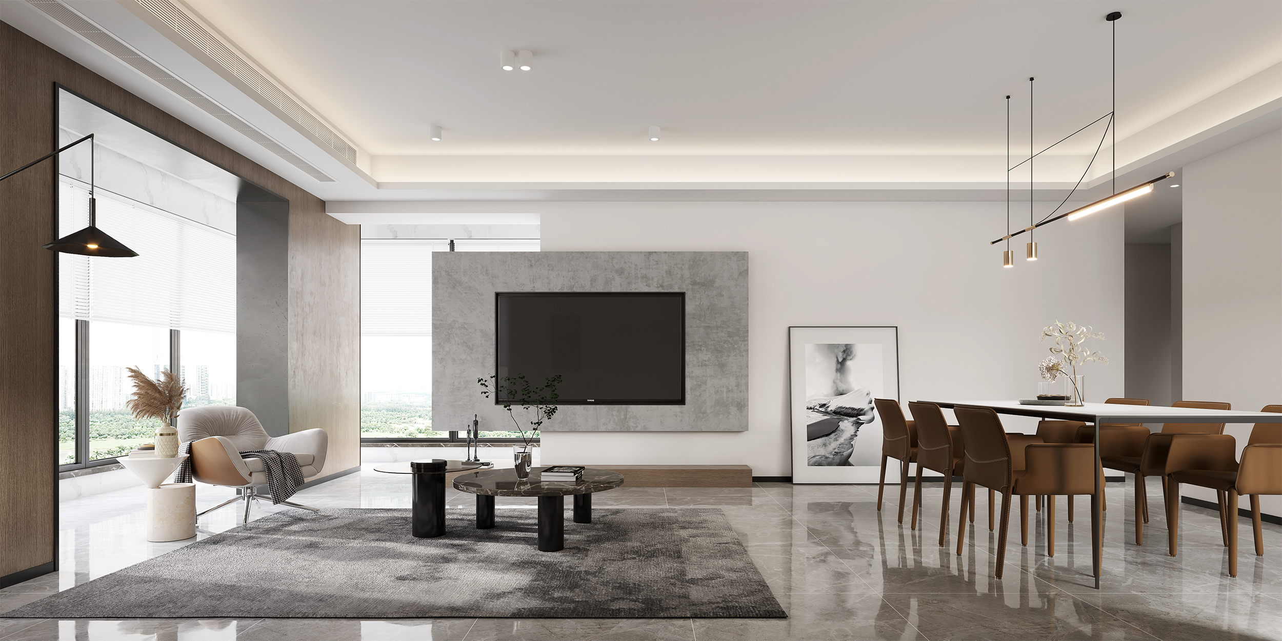 140平东湖大郡现代风格-静享悠然全景图封面图