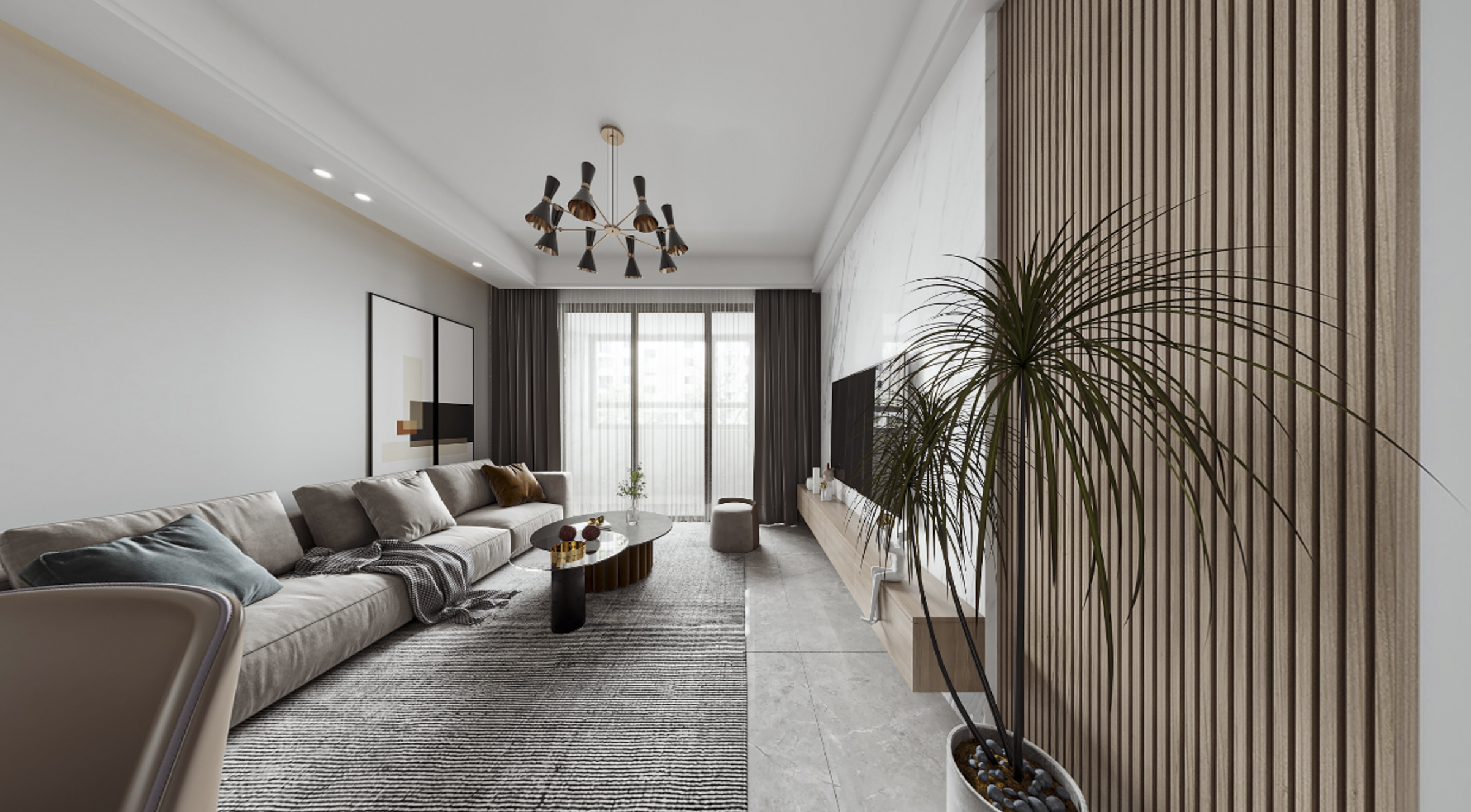 93平玖珑花园湾现代风格全景图封面图