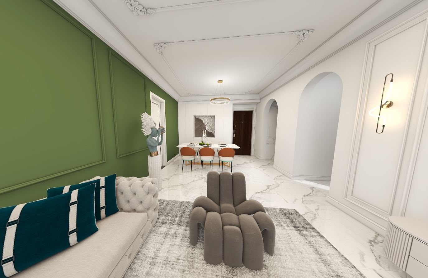 100平珠江之星法式风格全景图封面图