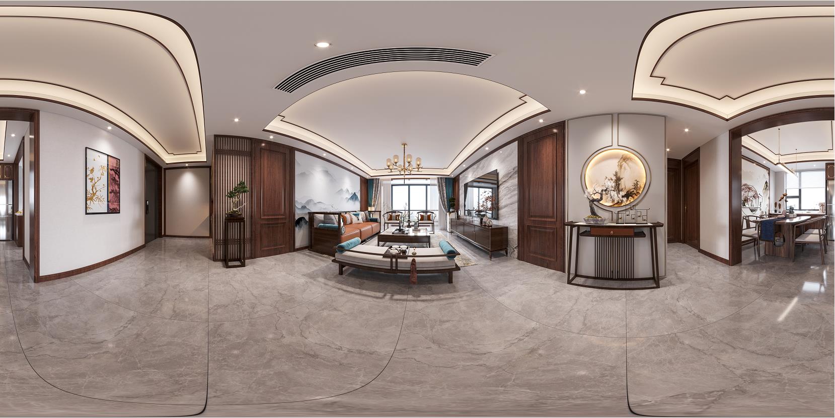 137平孔雀城新中式风格全景图封面图