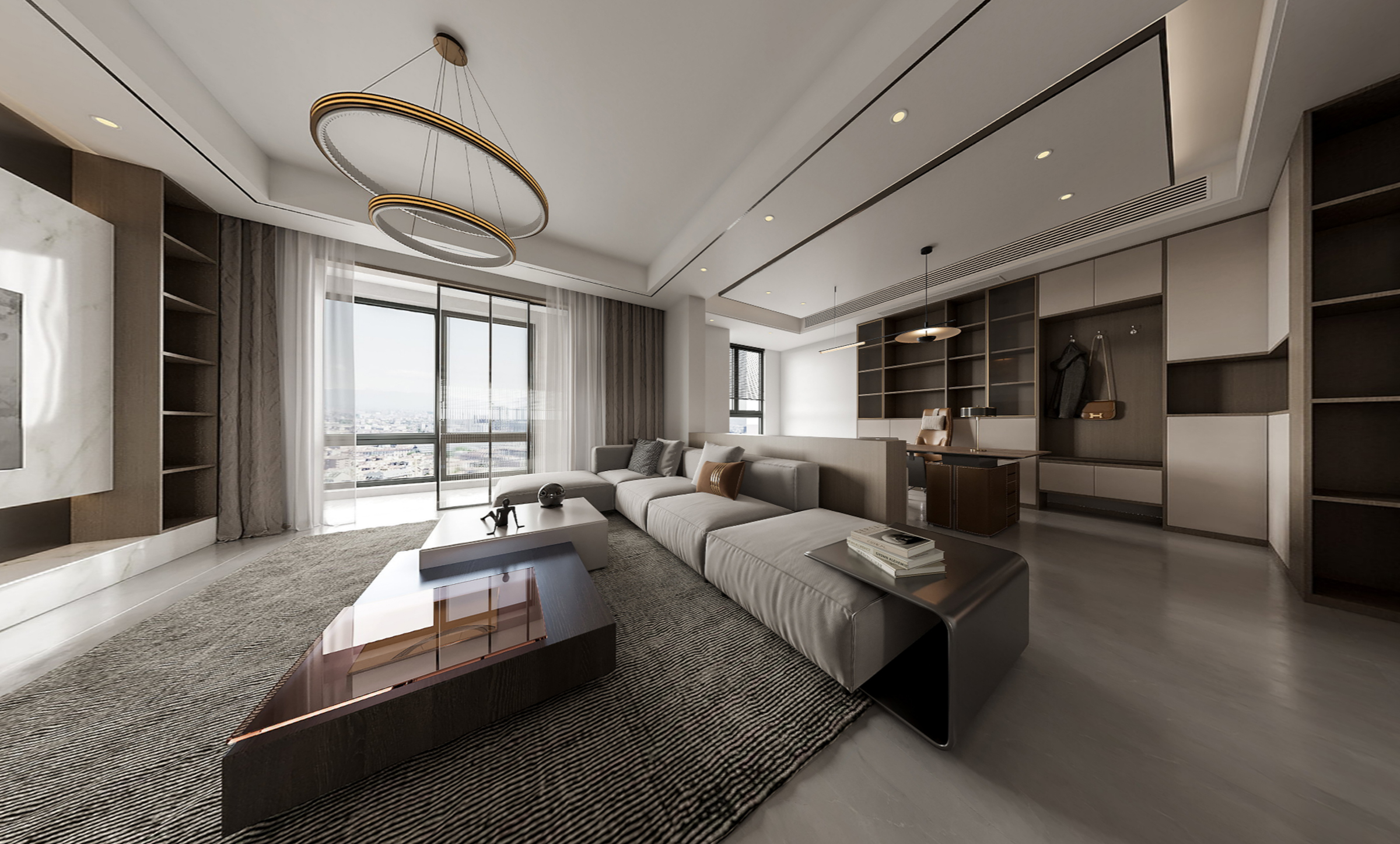 145平望月湾现代风格全景图封面图