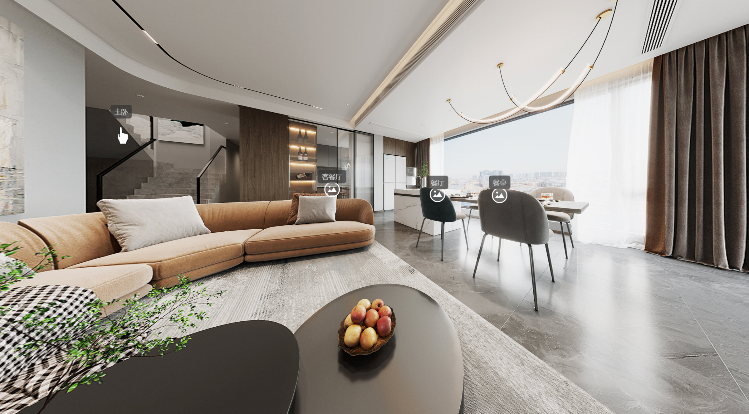 180平金尊府现代风格全景图封面图