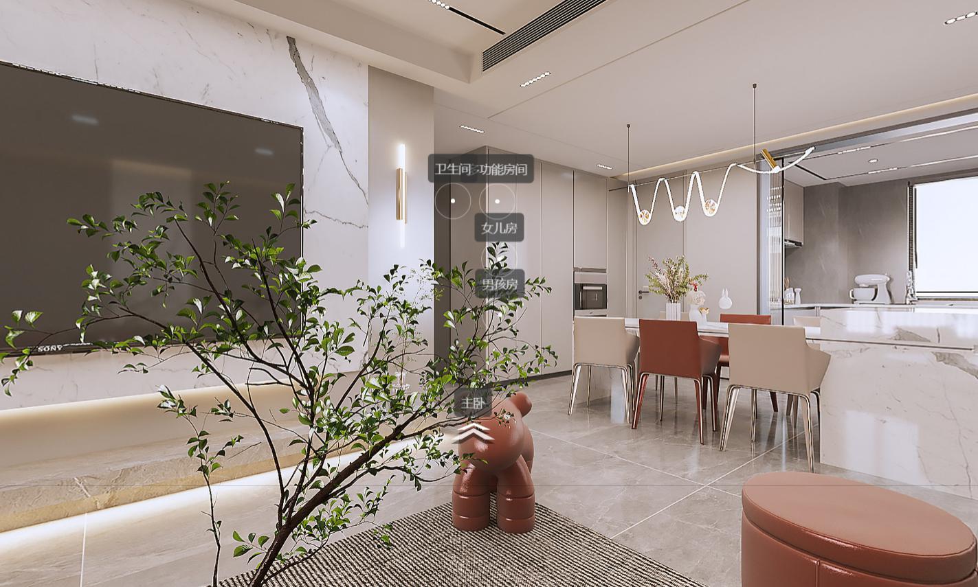 220平汇鸿景云现代风格-都市雅奢，尽显质感格调全景图封面图