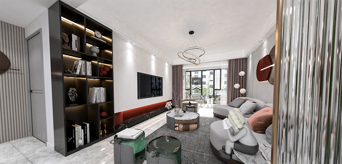 125平中南府轻奢风格全景图封面图