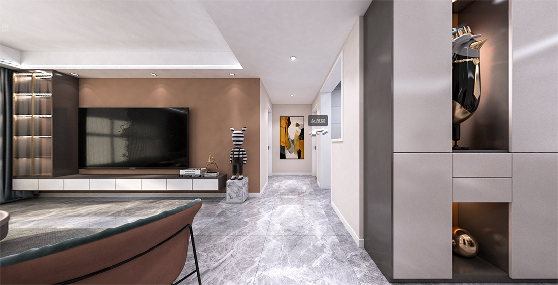 140平馨华佳苑现代风格全景图封面图