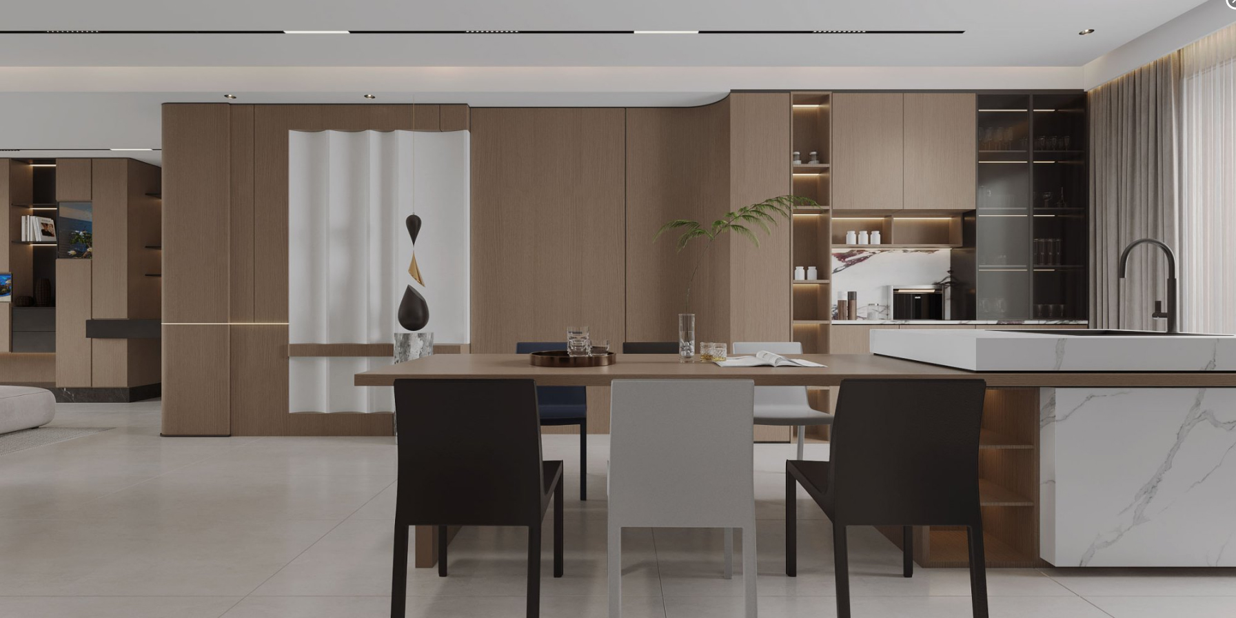 220平保利天宸湾现代风格-让家充满自然的味道全景图封面图