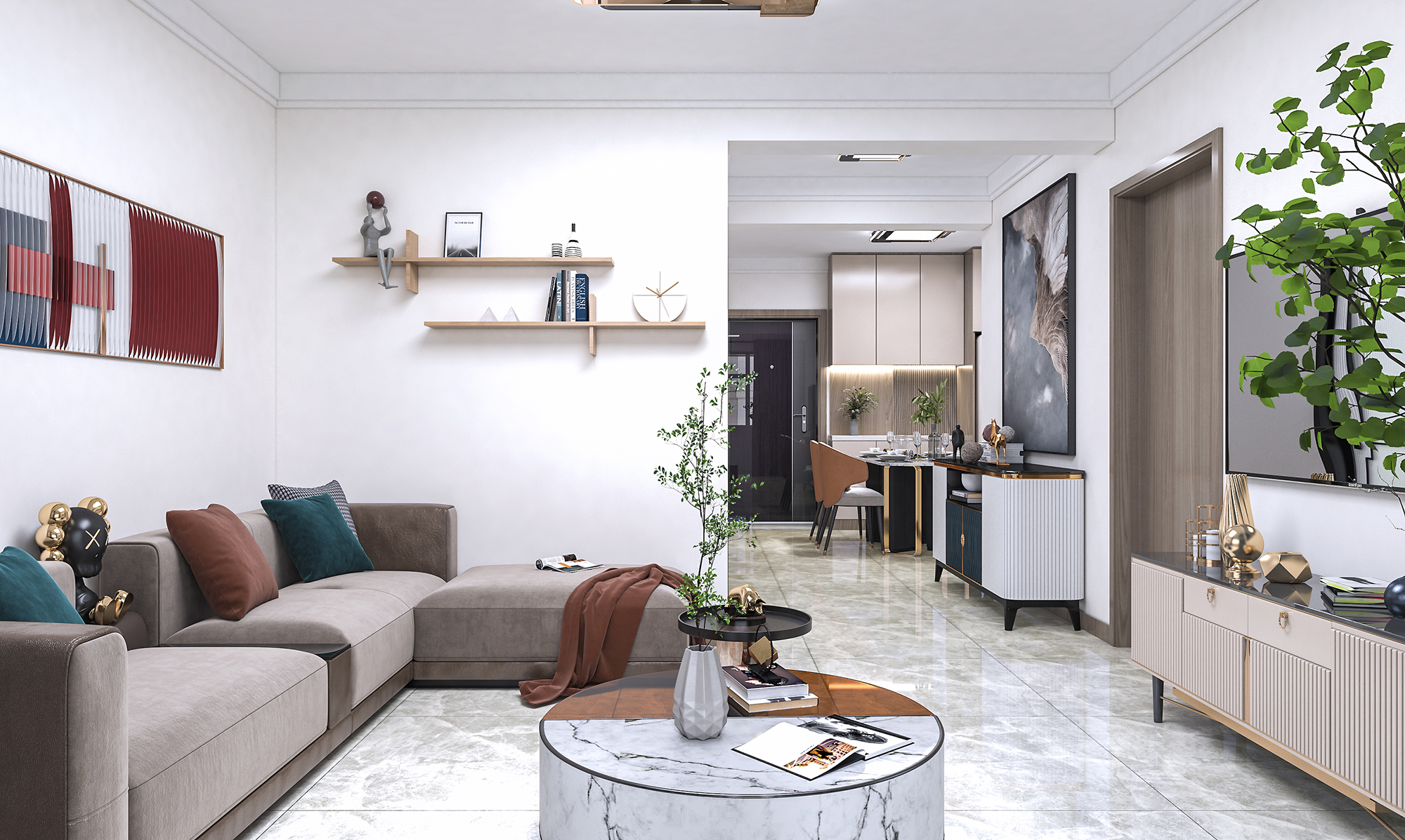 106平九龙华府现代风格全景图封面图