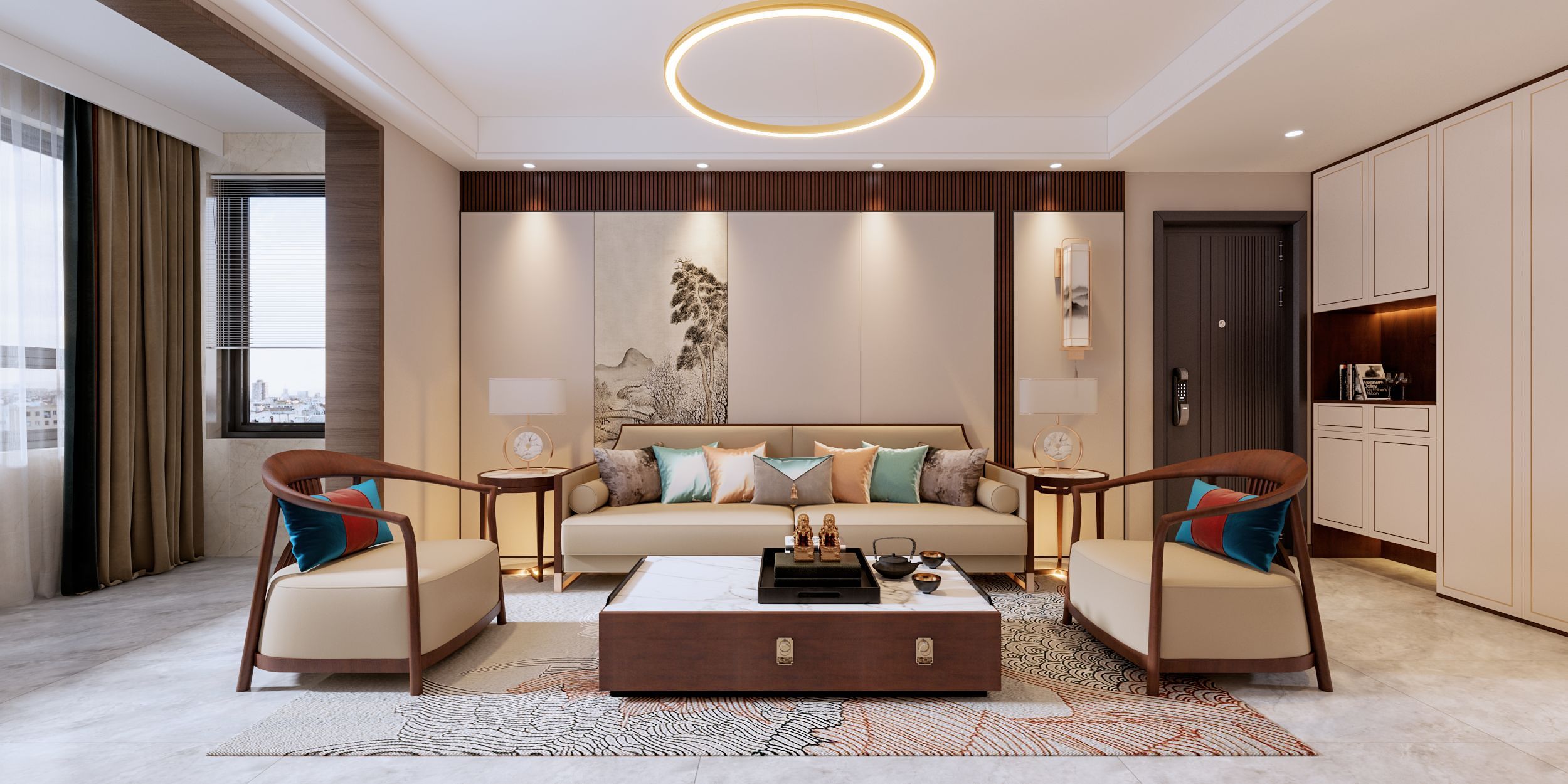 135平九龙华府新中式风格全景图封面图