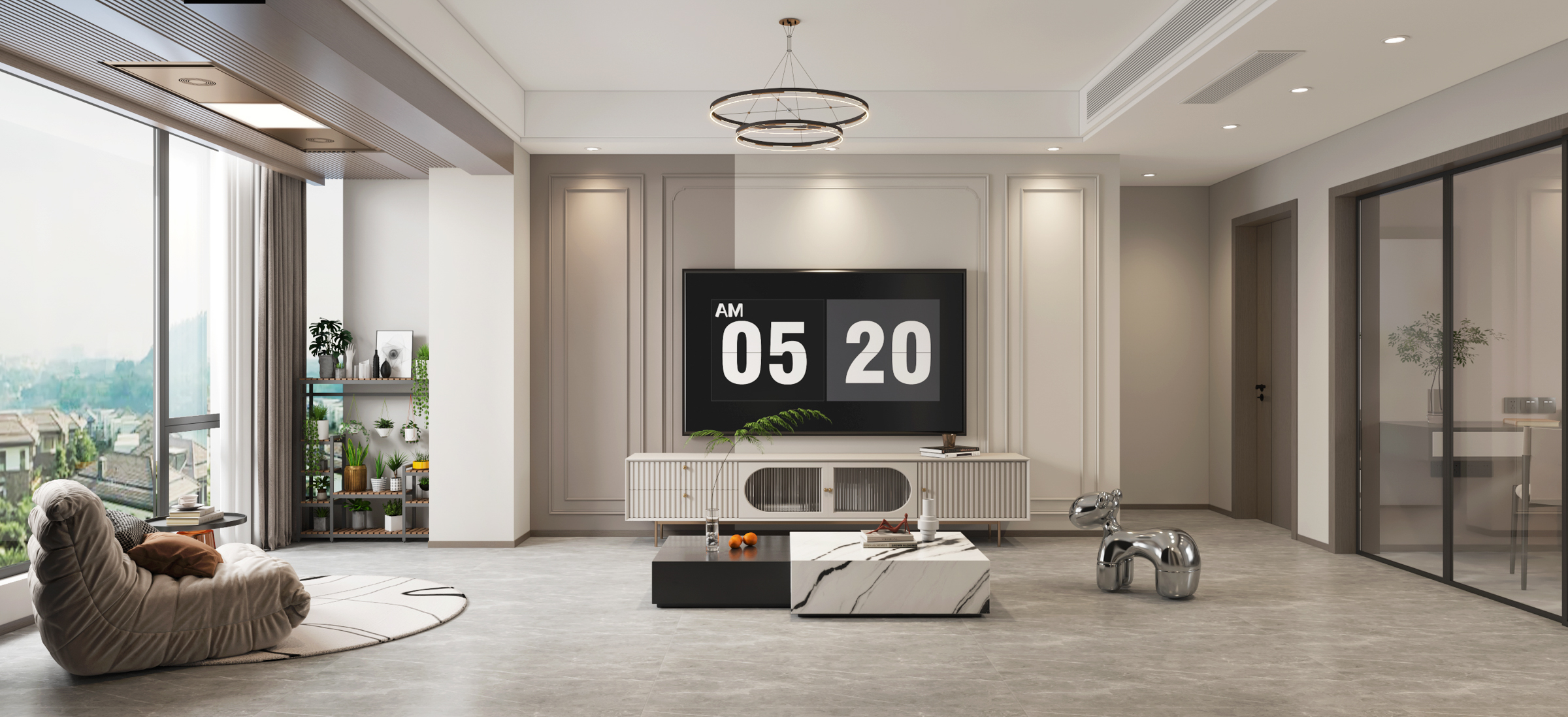 95平阿卡迪亚现代简约风格全景图封面图