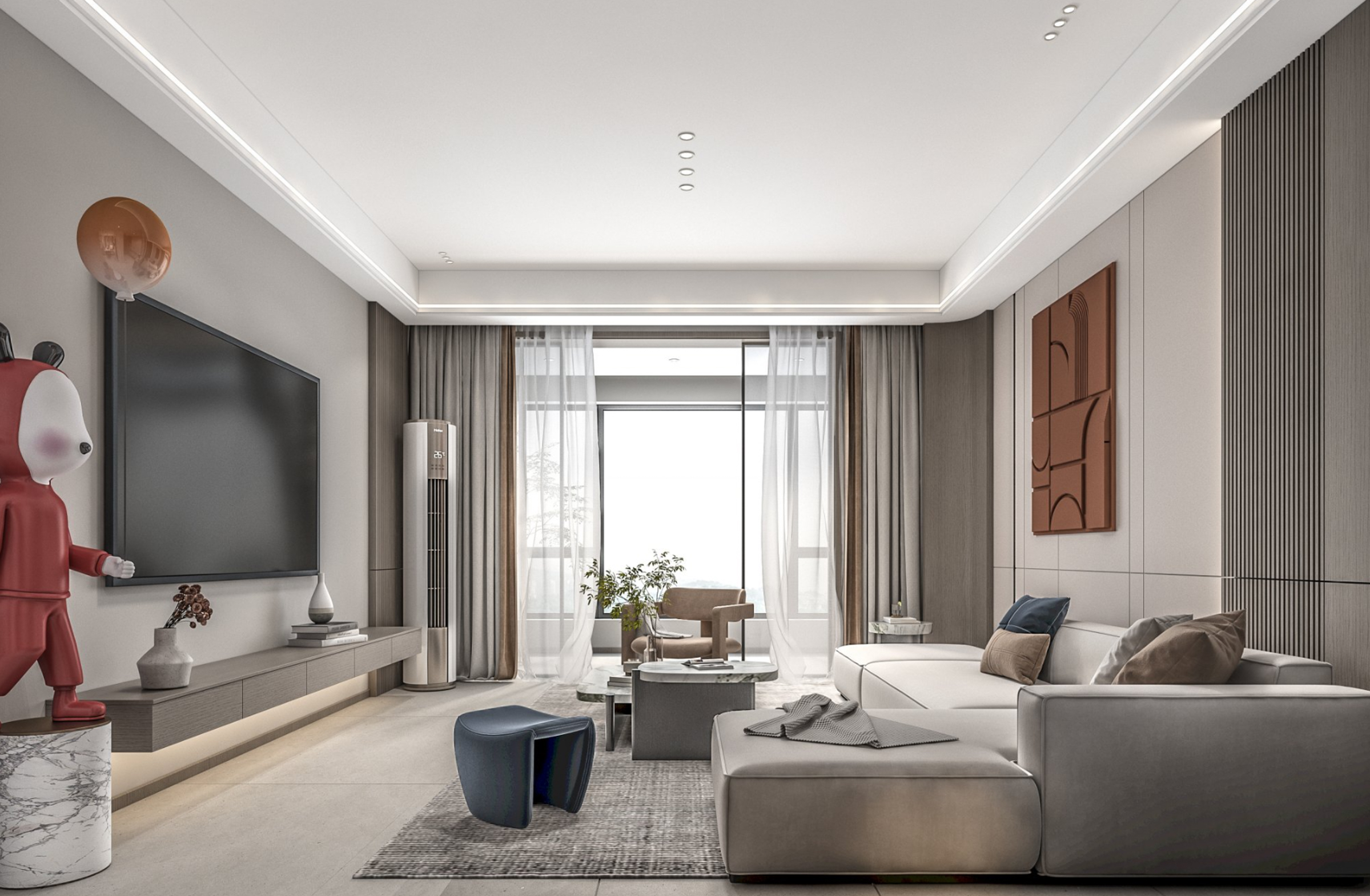 135平新湖明珠城现代简约风格全景图封面图