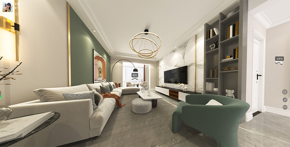 128平伟业中央公园现代风格全景图封面图