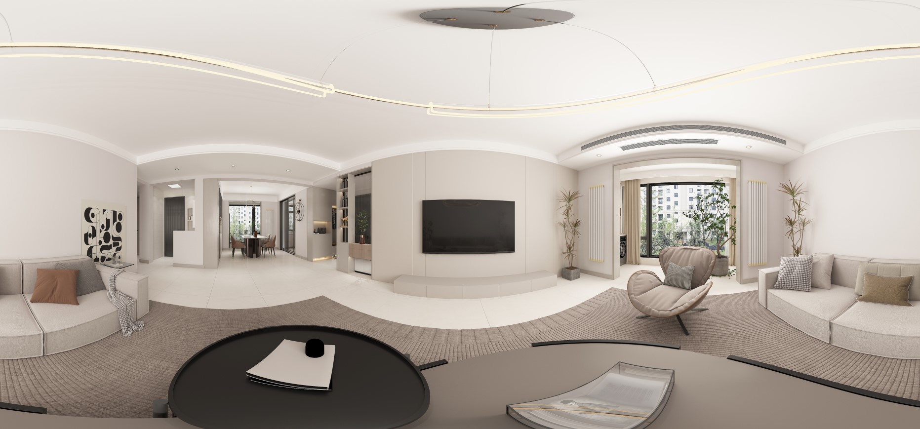 中南府140现代简约风格全景图封面图