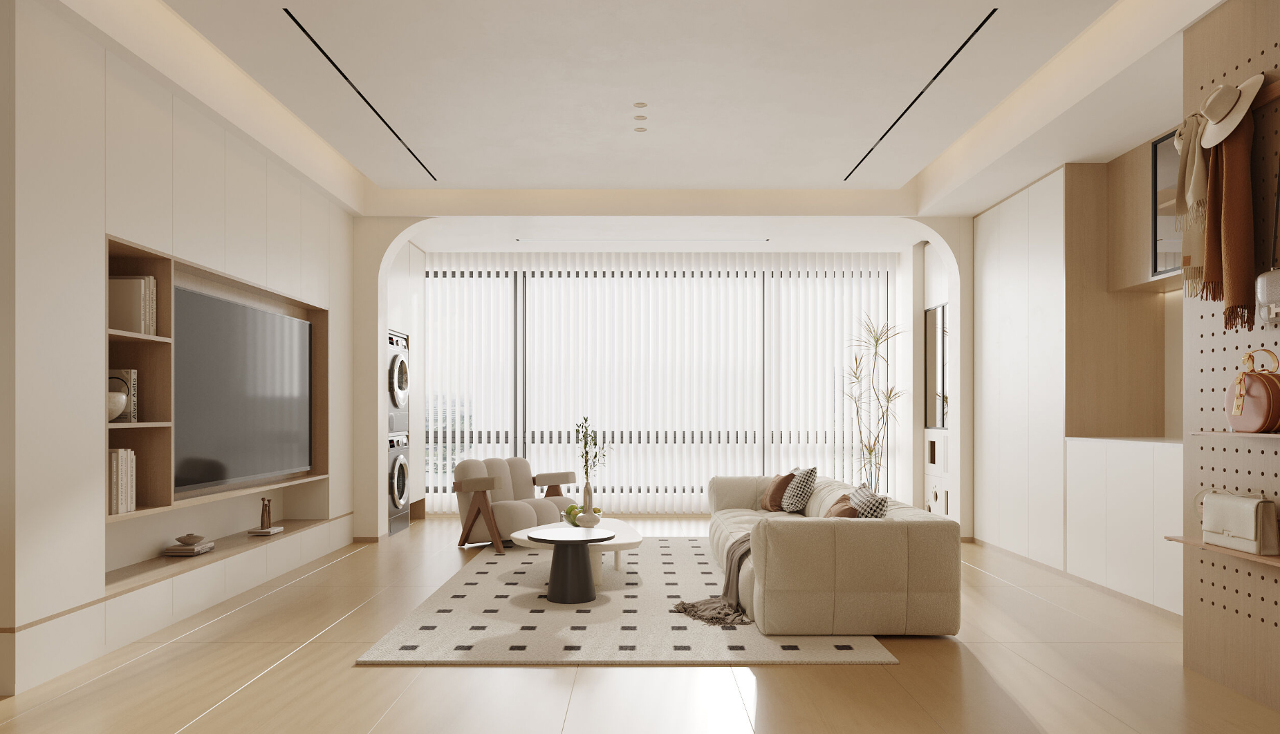 90平潮映江南现代风格全景图封面图