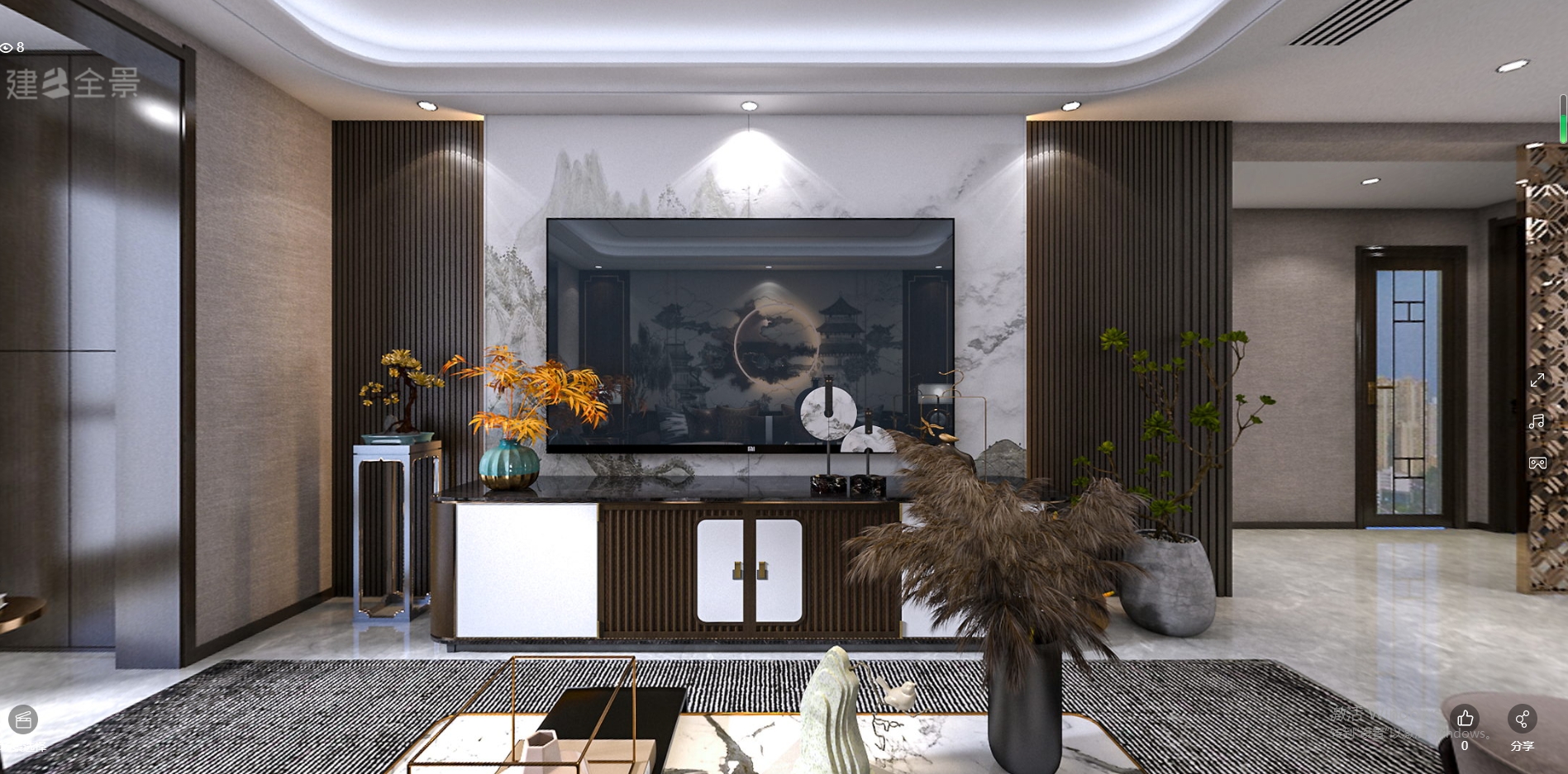 131平米博悦府新中式全景图封面图