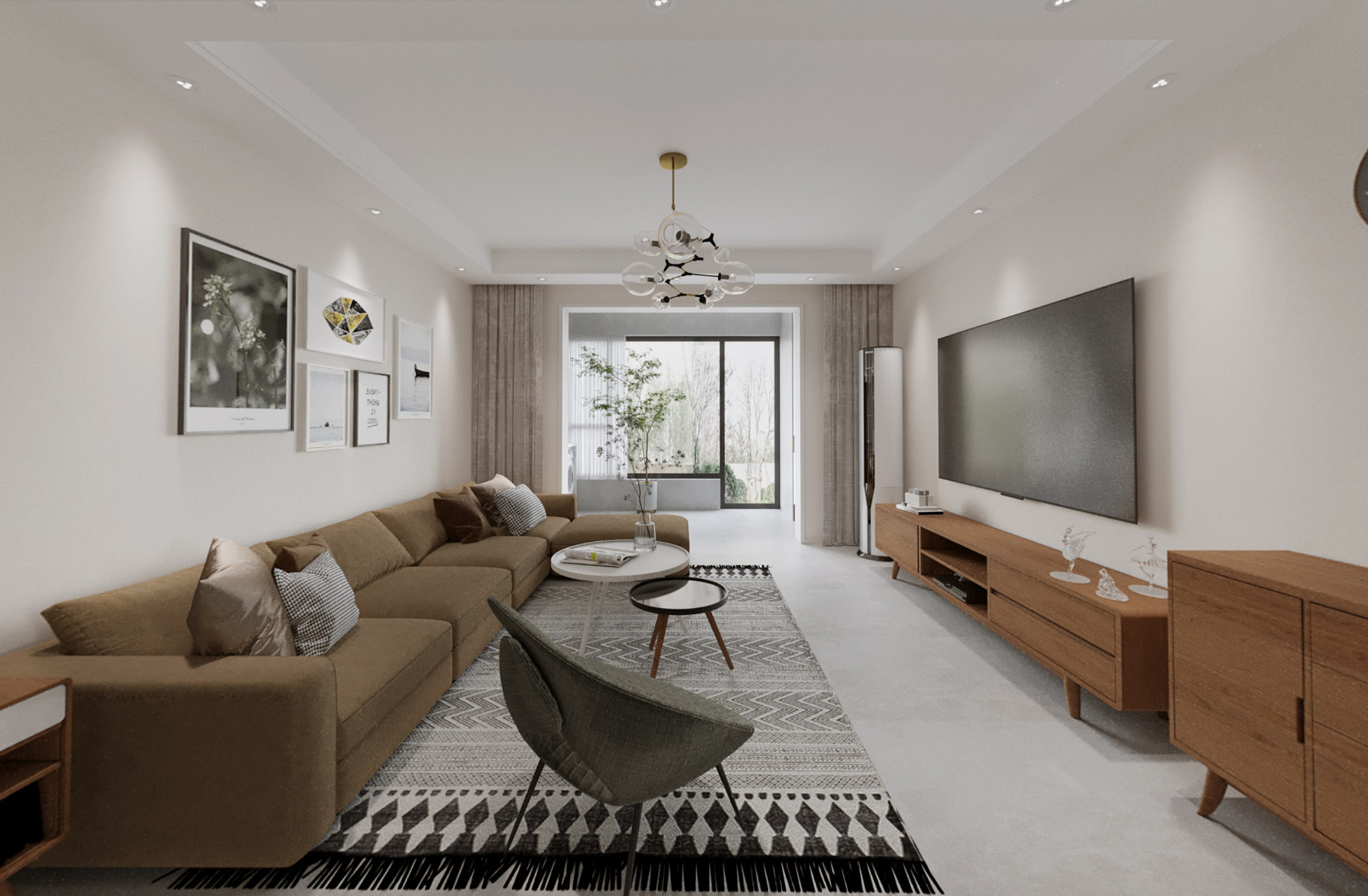 130㎡海棠公馆现代简约全景图封面图