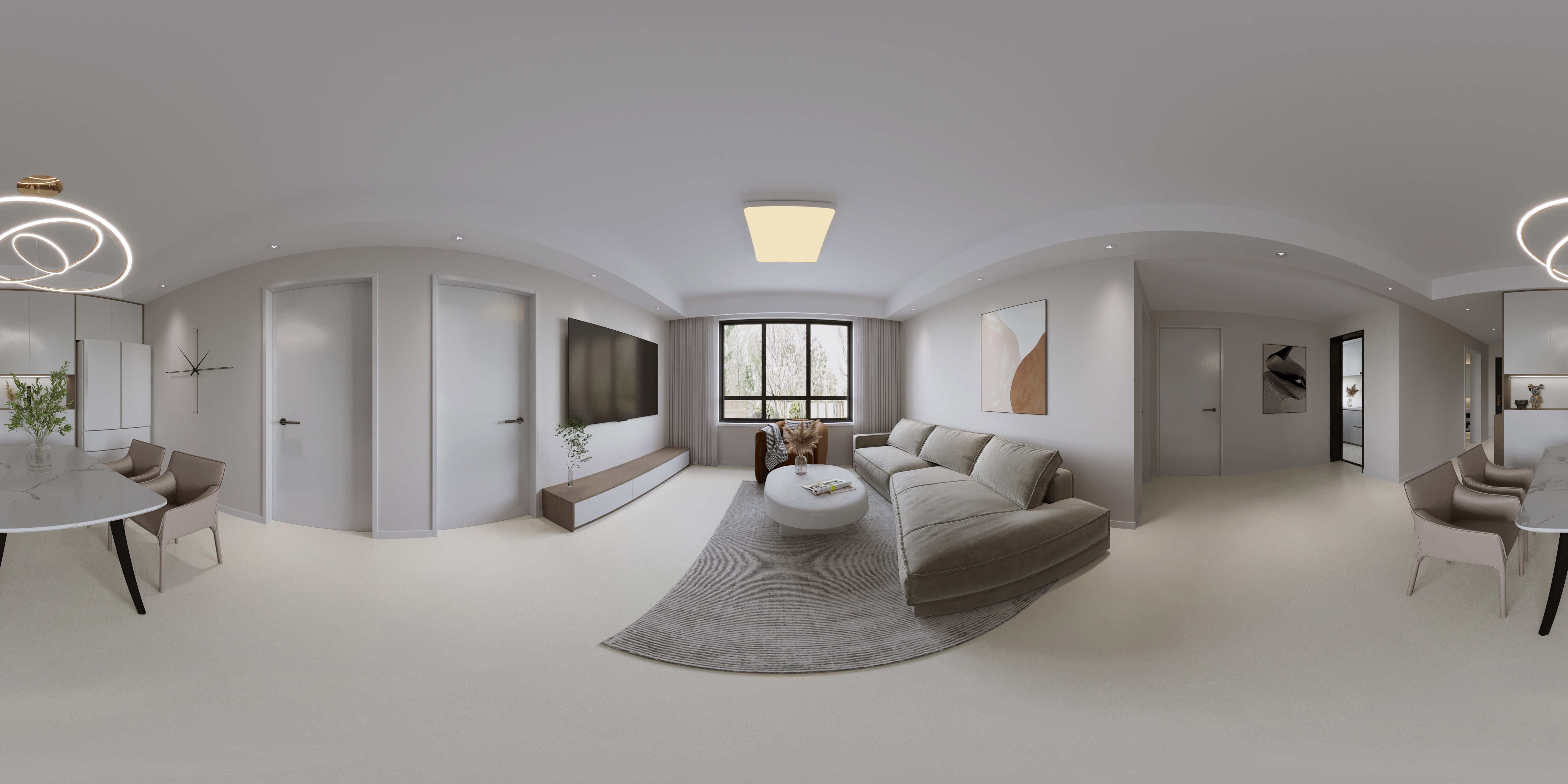 120㎡蓝堡湾现代简约全景图封面图