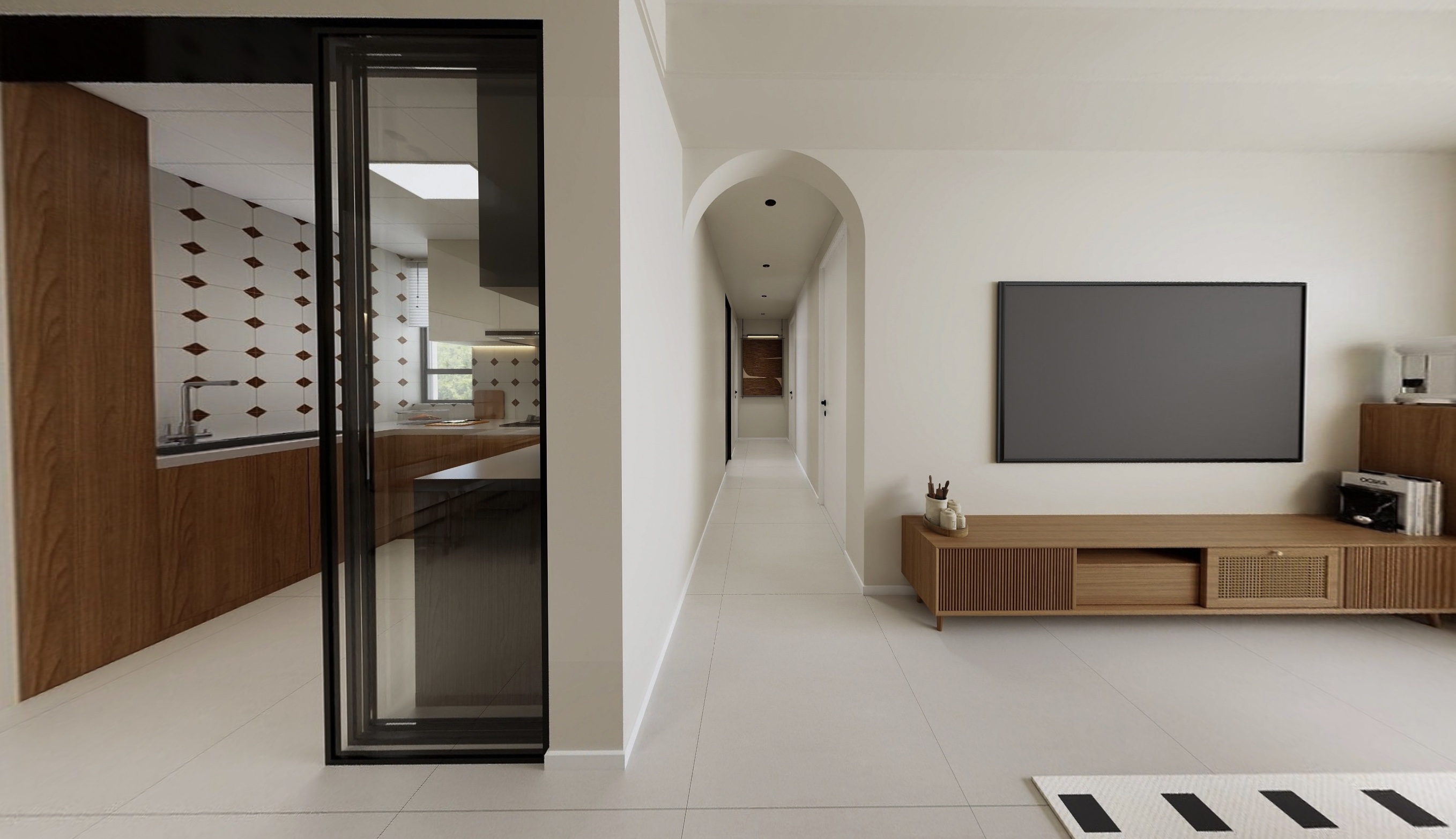 95平金桥西棠现代简约风格全景图封面图