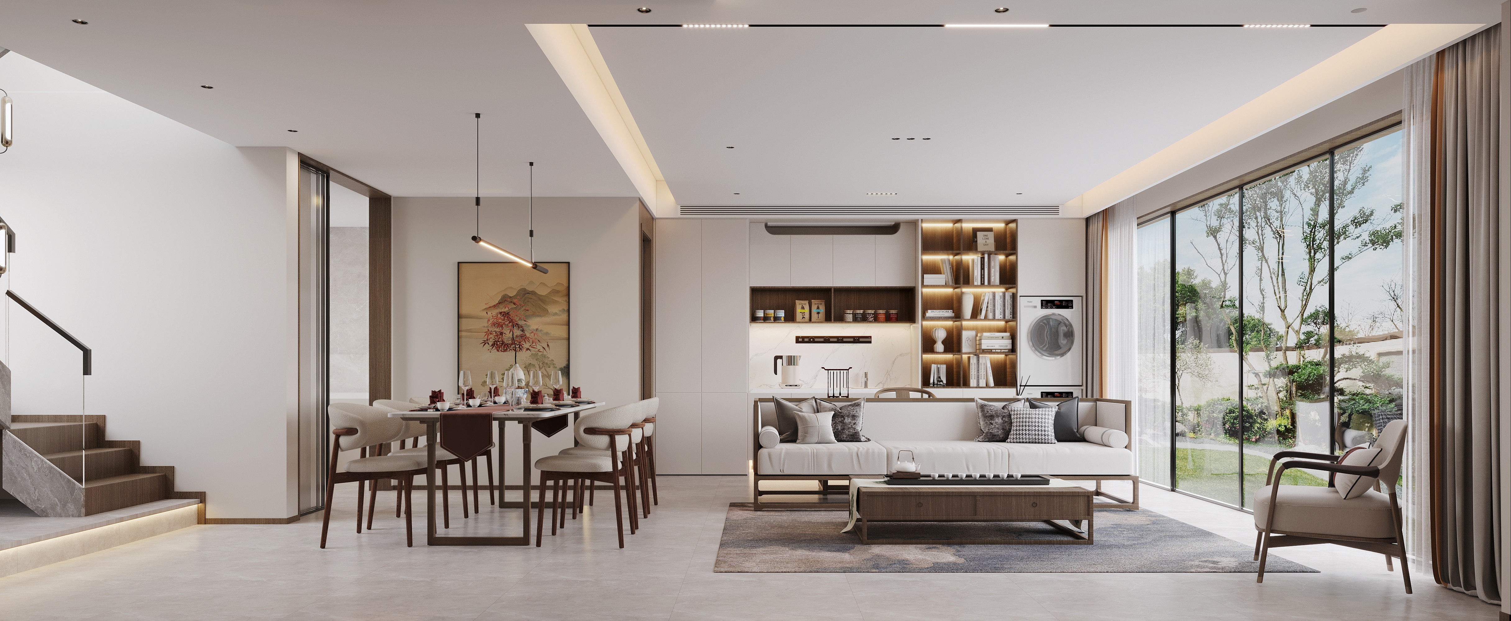 183平 万盛江南  现代中式风格全景图封面图