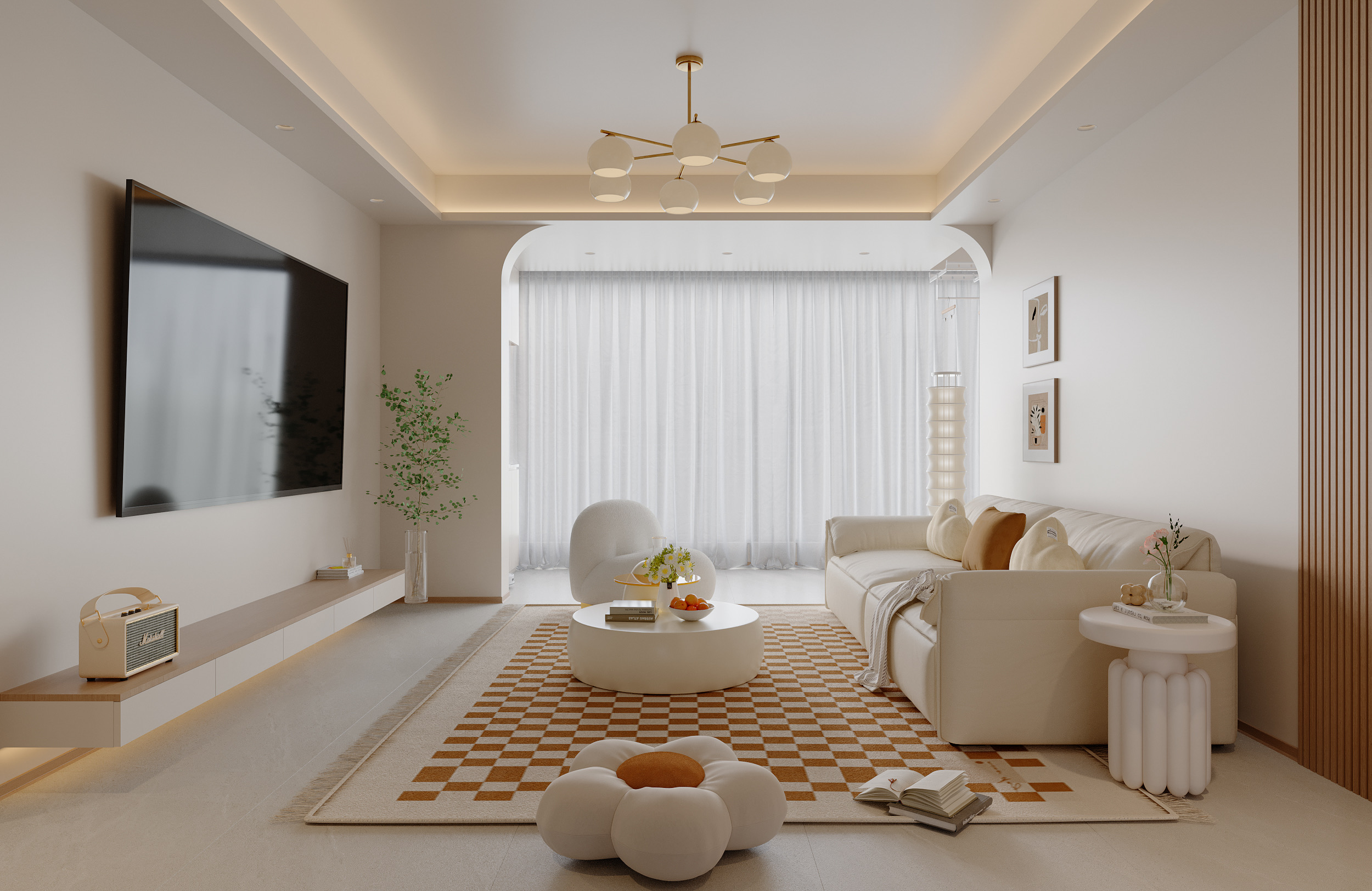 130平南汀雅筑现代混搭风格全景图封面图