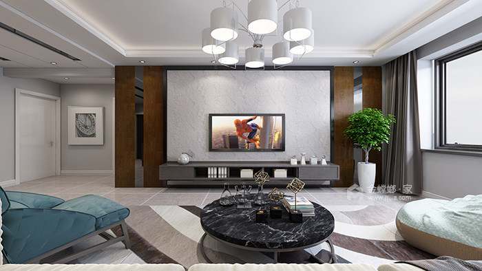 浅灰色的现代风格，为家带来优雅的基调-电视背景墙