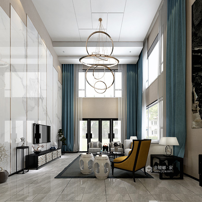 新中式大气之家——对传统元素的完美融合-客厅