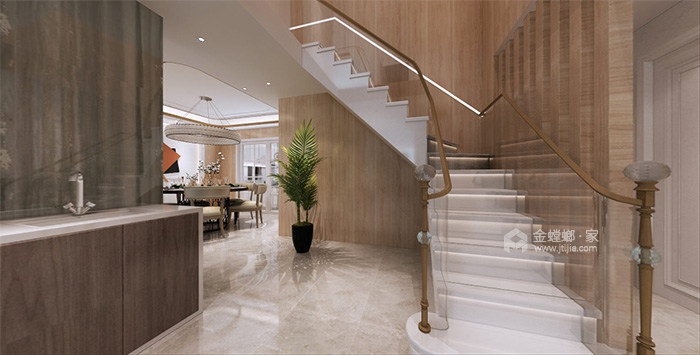 390平米现代风格，轻奢的时尚优雅-楼梯