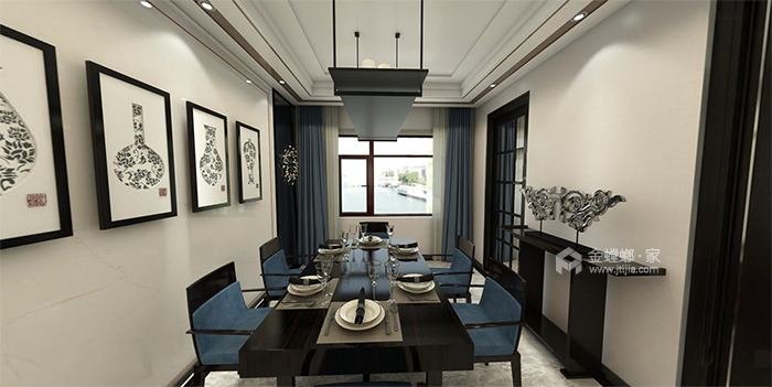 精致优雅的中式生活 130平米新中式装修效果图-餐厅