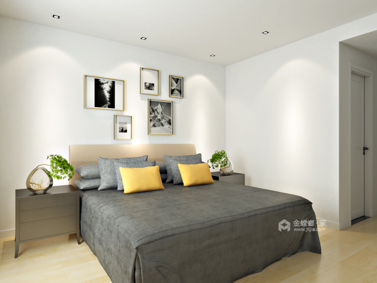 126平黑白灰简约北欧风，简洁大方之作-卧室效果图及设计说明
