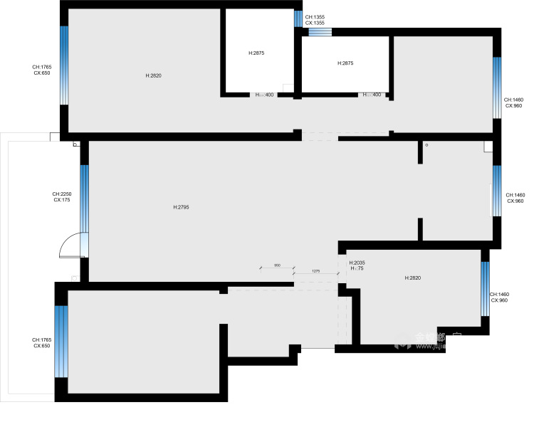 138平大三居室，新婚房告诉你如何装修-业主需求&原始结构图