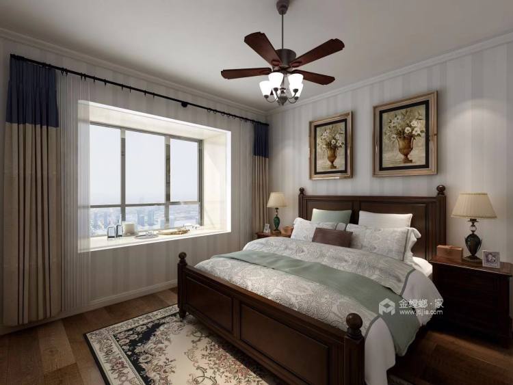 沉稳质感简美风，自然雅致-卧室效果图及设计说明