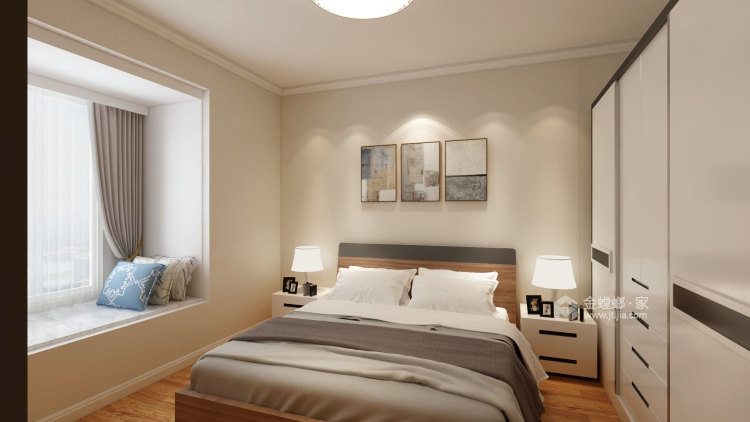 180平现代风格美宅，淡雅柔和-卧室效果图及设计说明