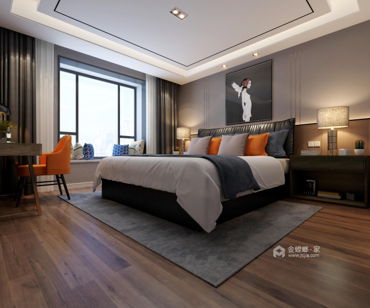 180平现代时尚大气美家-卧室效果图及设计说明
