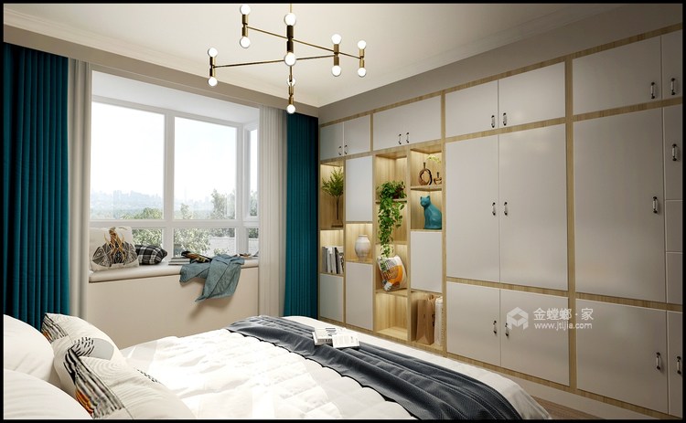 130平北欧风格色彩搭配，自然又惬意-卧室效果图及设计说明