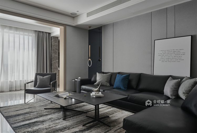 240平简约大宅，让你真正的放空自己-客厅效果图及设计说明