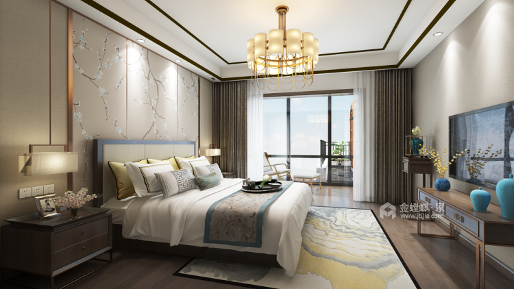 中式风别墅，享受步步生莲的奇妙感觉-卧室效果图及设计说明