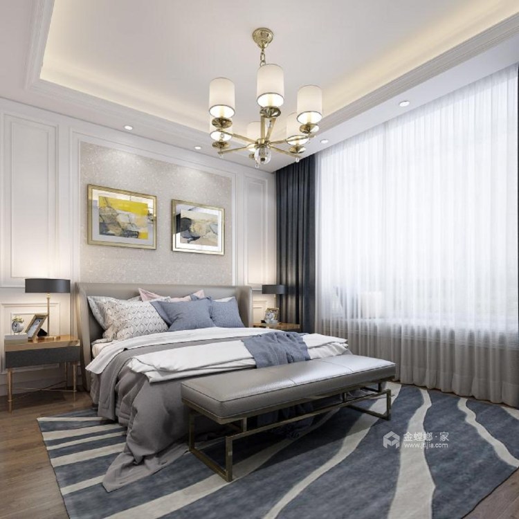 欧式风格装修 惬意而浪漫-卧室效果图及设计说明