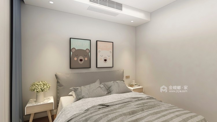 黑白灰现代简约风，沉稳不失时尚-卧室效果图及设计说明