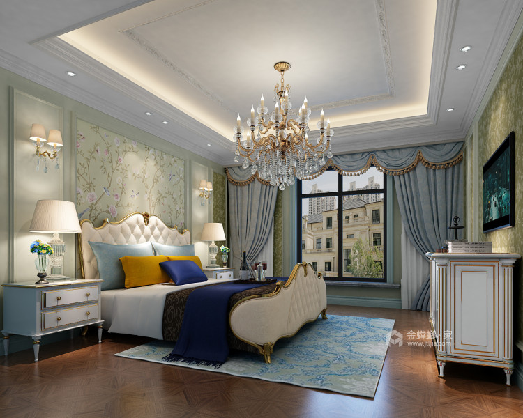 168平欧式奢华之美，完美展现品质生活-卧室效果图及设计说明