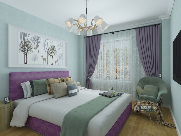 清新舒适现代风格，简单即是幸福-卧室效果图及设计说明