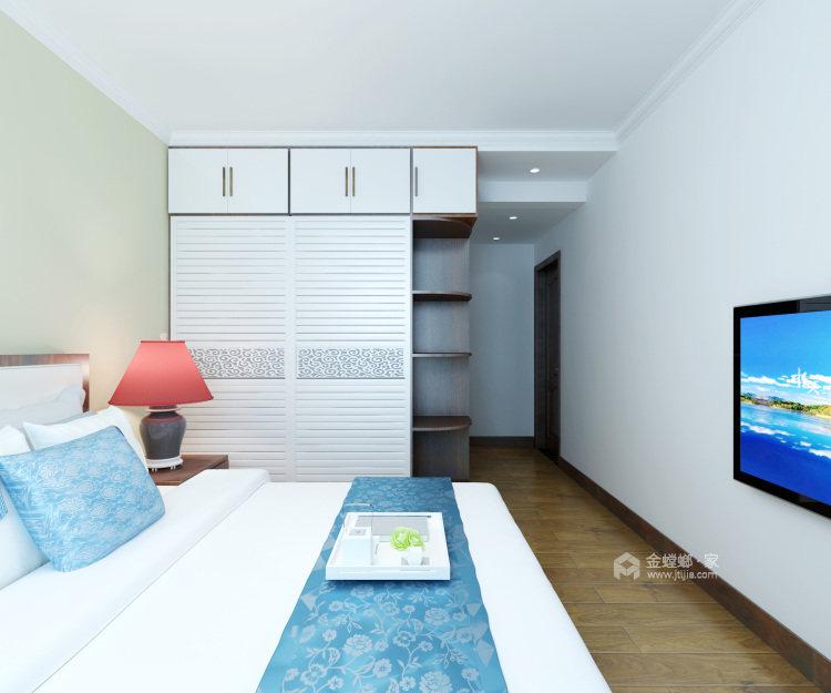 小平层也可以新中式，展示古典韵味魅力-卧室效果图及设计说明