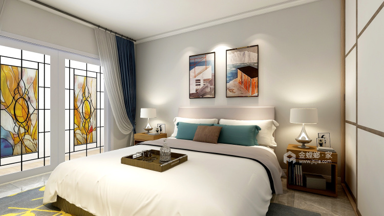 133平现代风格美家，简单的小浪漫-卧室效果图及设计说明