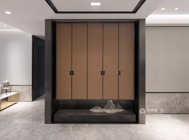 新中式古典新颖展示220平韵律家居-客厅效果图及设计说明