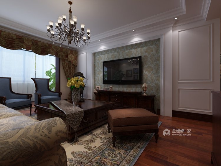 150平美式风格装修 浪漫的生活住宅-空间效果图
