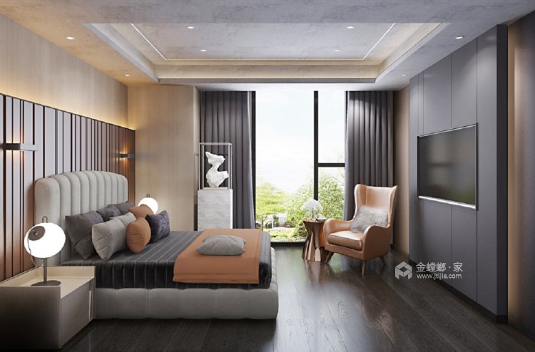 纯净小清新 117平北欧风舒适复式-卧室效果图及设计说明