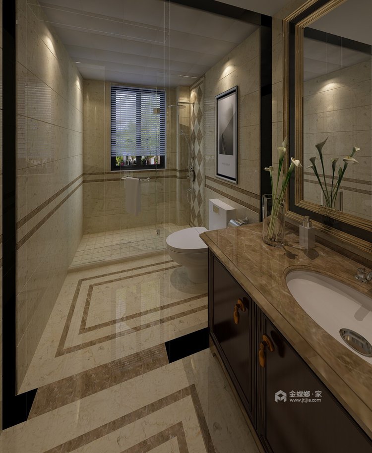 150平美式风格装修 浪漫的生活住宅-卫生间