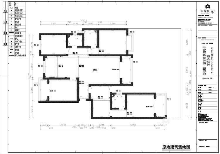 170平米简约美式大宅，美学的深刻表达-业主需求&原始结构图
