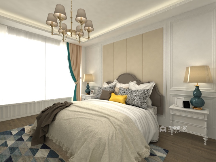 120平简美风格，尽享舒适家居生活-卧室效果图及设计说明