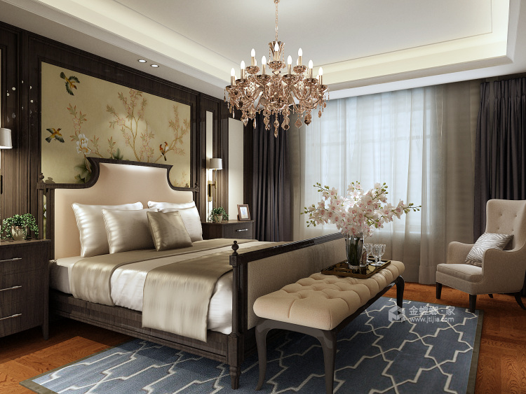 246平欧式风格，华丽与浪漫的融合-卧室效果图及设计说明