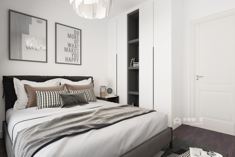130平现代风格，运用淡雅的色彩打造美学空间-卧室